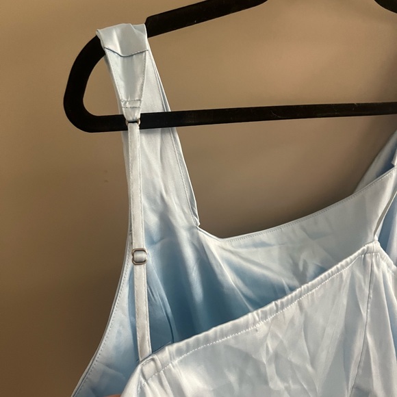 Light Blue Satin Top - Picture 6 of 7